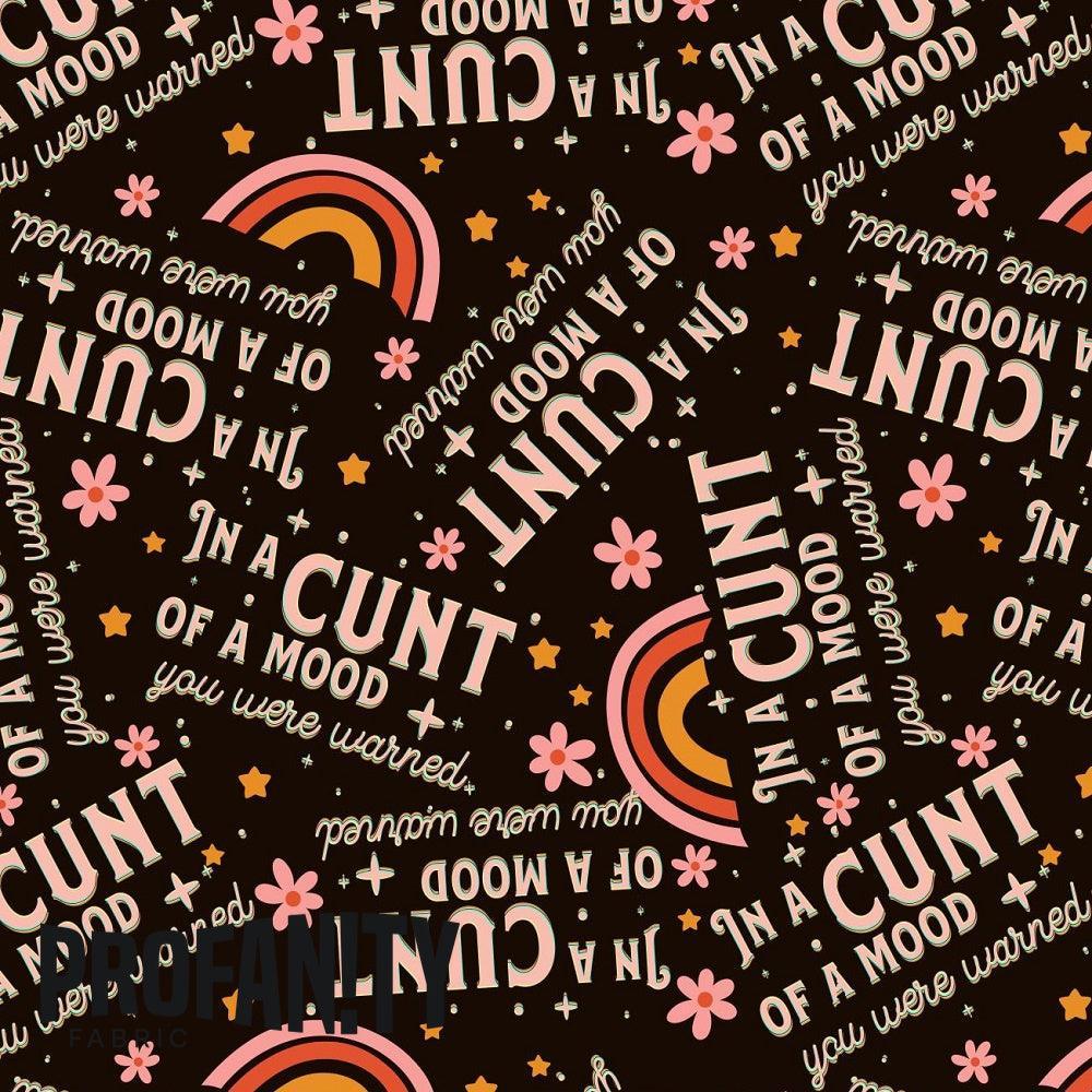 Novelty Swearing Fabric 90 – rude funny novelty fabric, pre-order by the metre | Fabric by Missy Rose