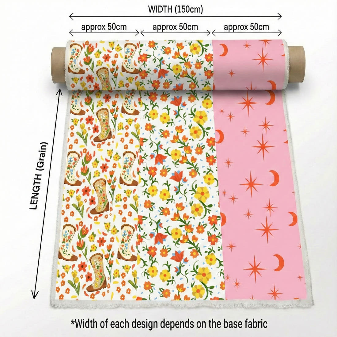 Trio Project Panel 14 fabric – premium custom printed fabric for sewing | Fabric by Missy Rose