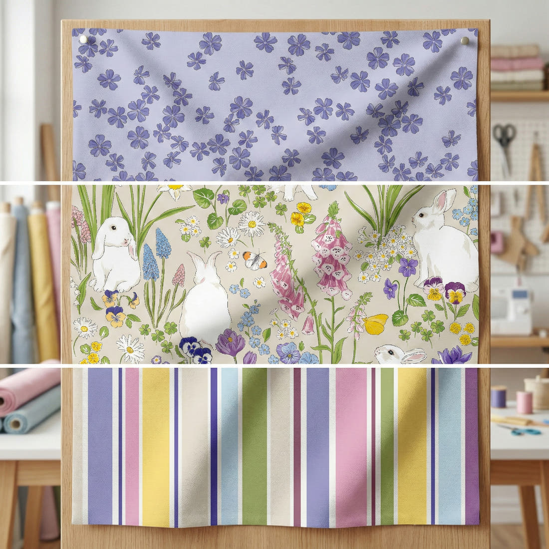 Trio Project Panel 05 fabric – custom printed pre-order fabric Australia | Fabric by Missy Rose