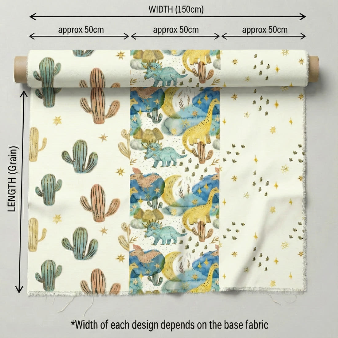 Trio Project Panel 09 fabric – premium custom printed fabric for sewing | Fabric by Missy Rose