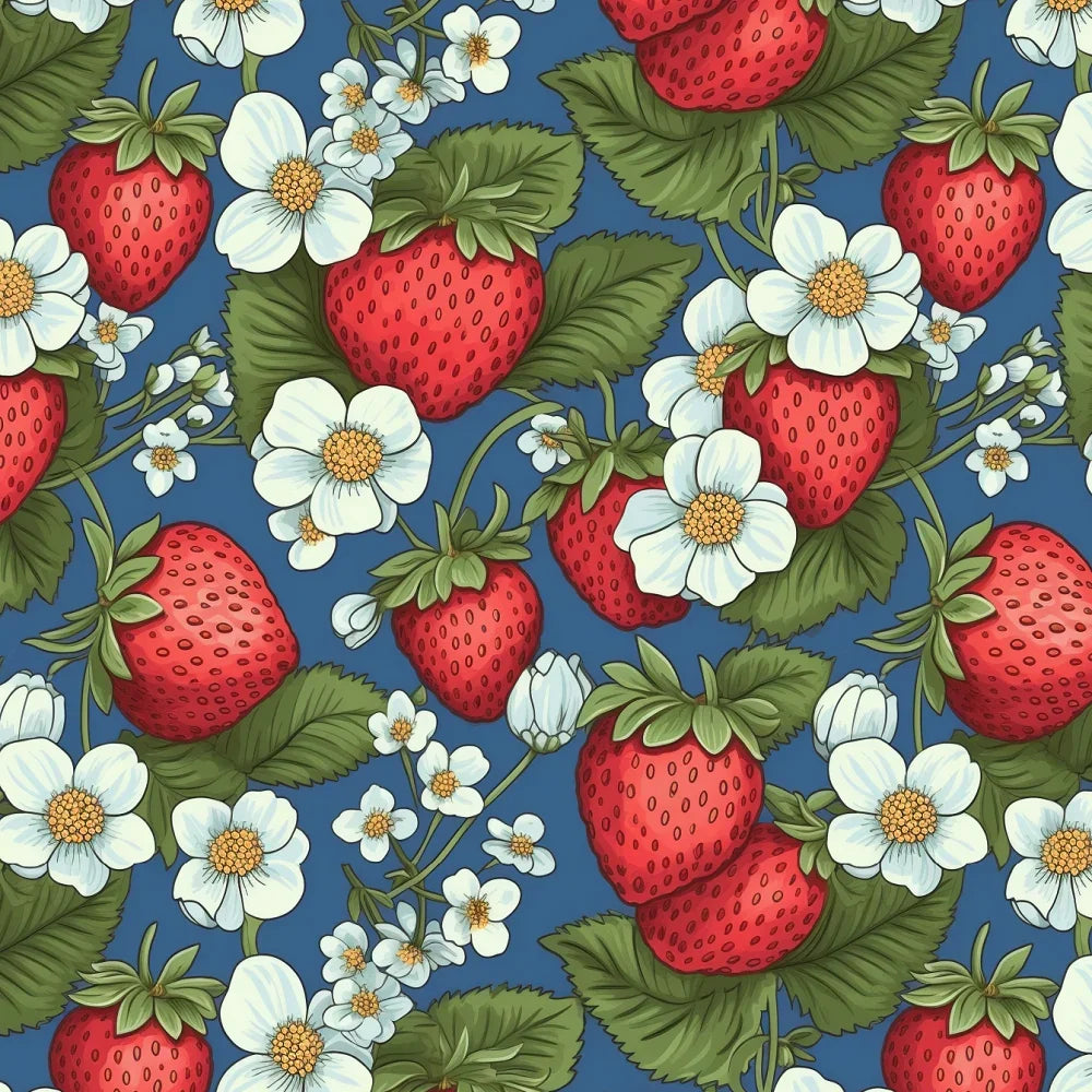 Strawberry 05 fabric – pre-order designer fabric Australia | Fabric by Missy Rose