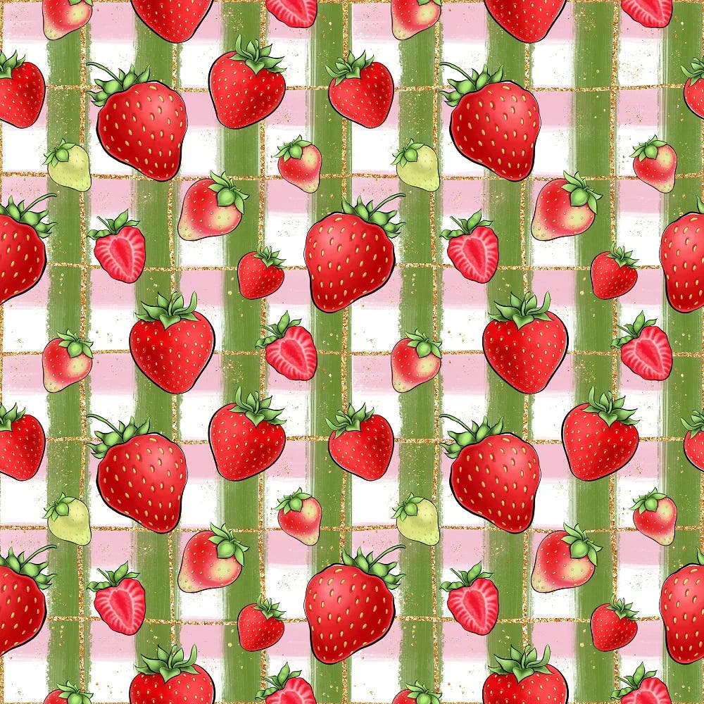 Strawberry 06 fabric – made-to-order custom fabric by the metre | Fabric by Missy Rose