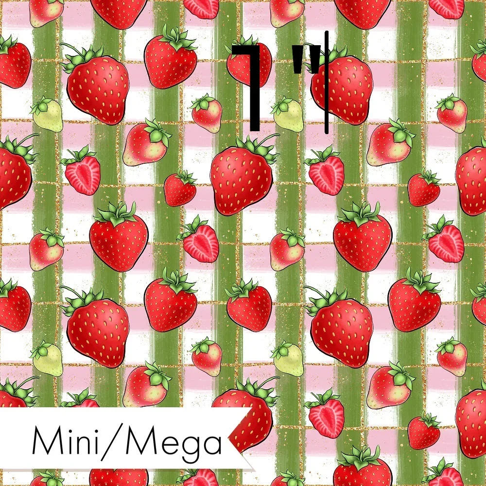 Strawberry 06 fabric – premium custom printed fabric for sewing | Fabric by Missy Rose