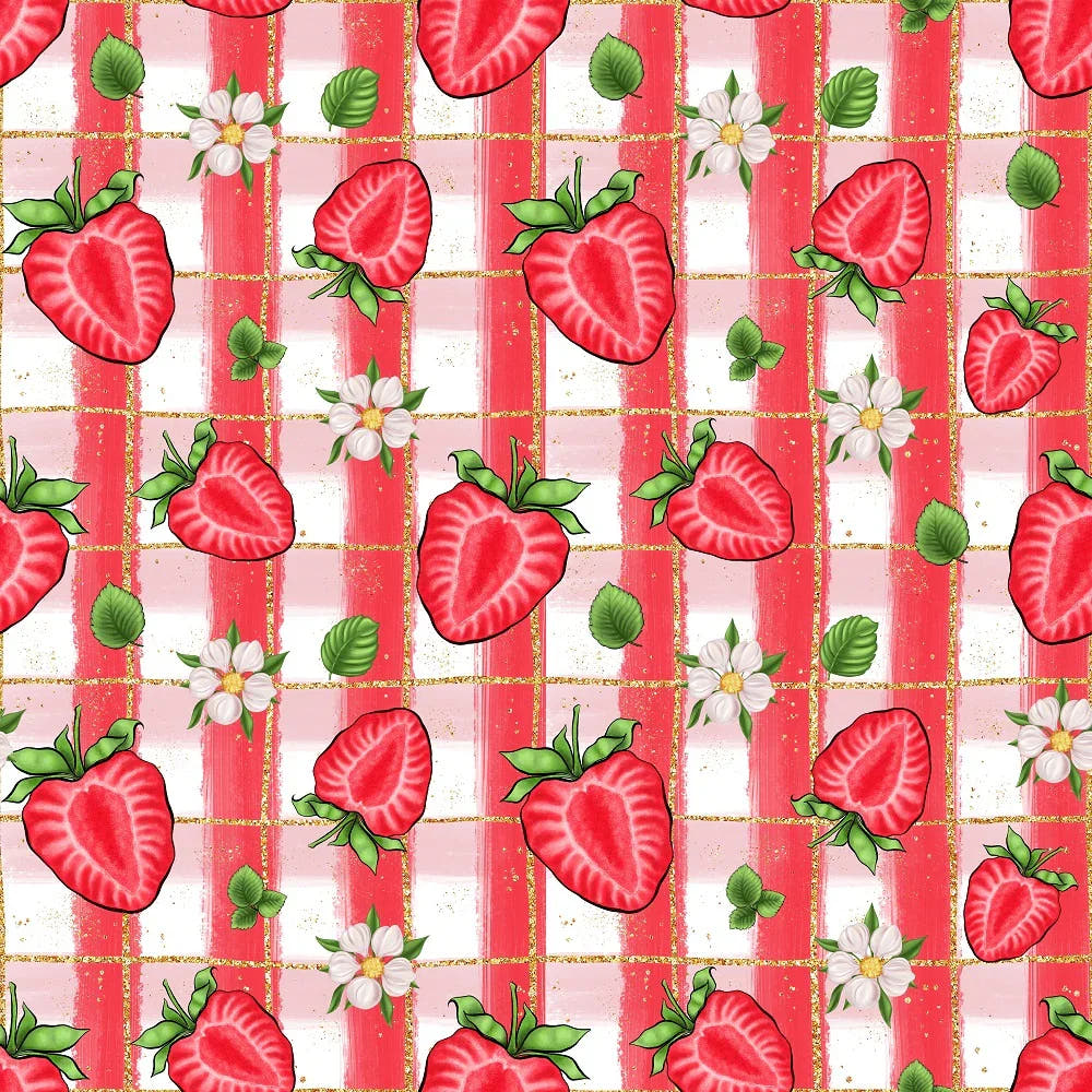 Strawberry 09 fabric – pre-order designer fabric Australia | Fabric by Missy Rose