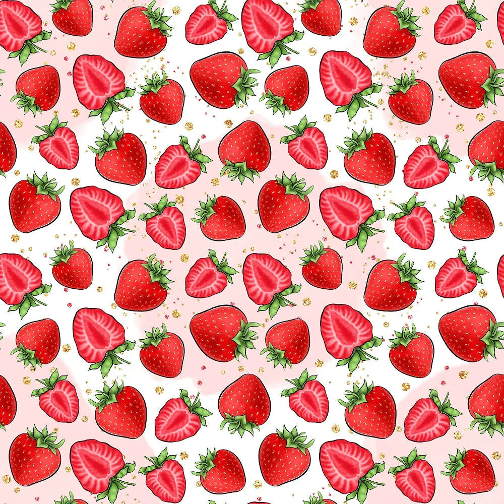 Strawberry 11 fabric – premium custom printed fabric for sewing | Fabric by Missy Rose