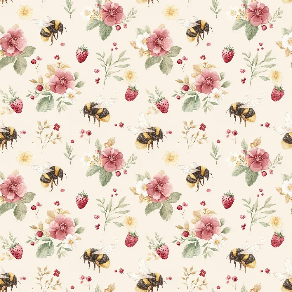 Strawberry 01 fabric – pre-order designer fabric Australia | Fabric by Missy Rose