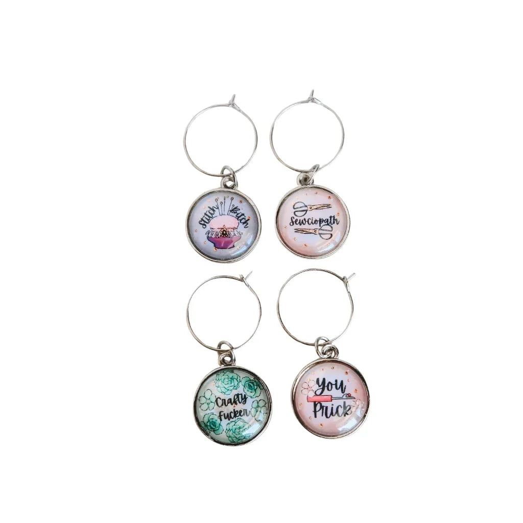Wine or Coffee Charms Swear Word fabric – Australian custom printed fabric pre-order | Fabric by Missy Rose