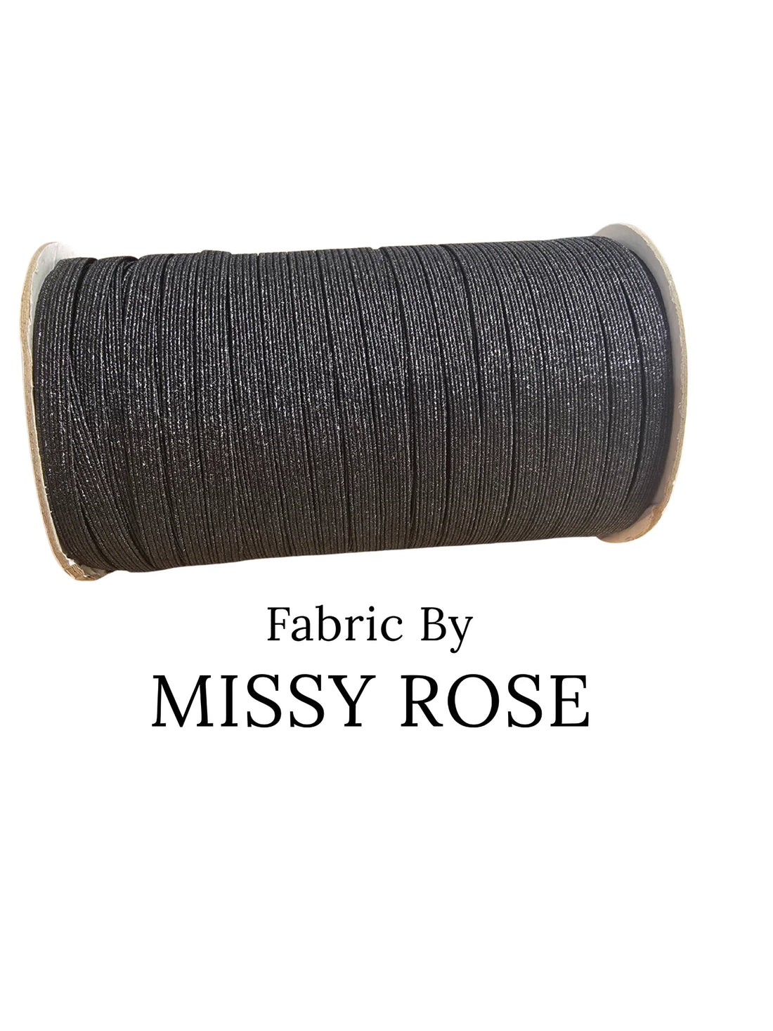6mm Braided Glitter Elastic Black Glitter fabric – pre-order designer fabric Australia | Fabric by Missy Rose