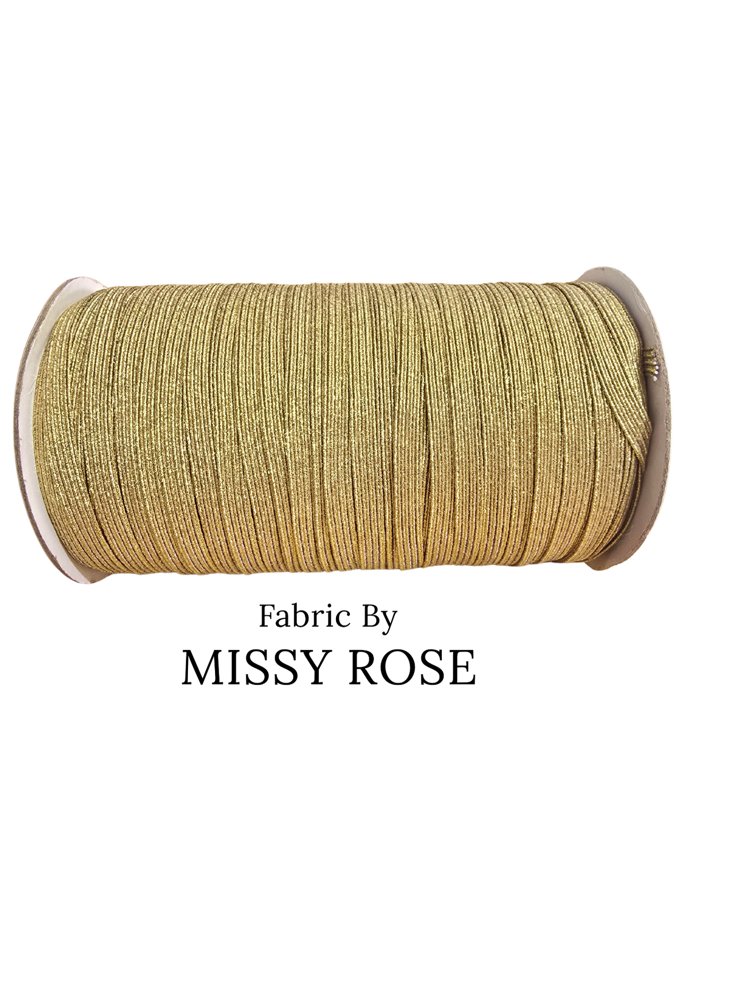 6mm Braided Glitter Elastic - Gold