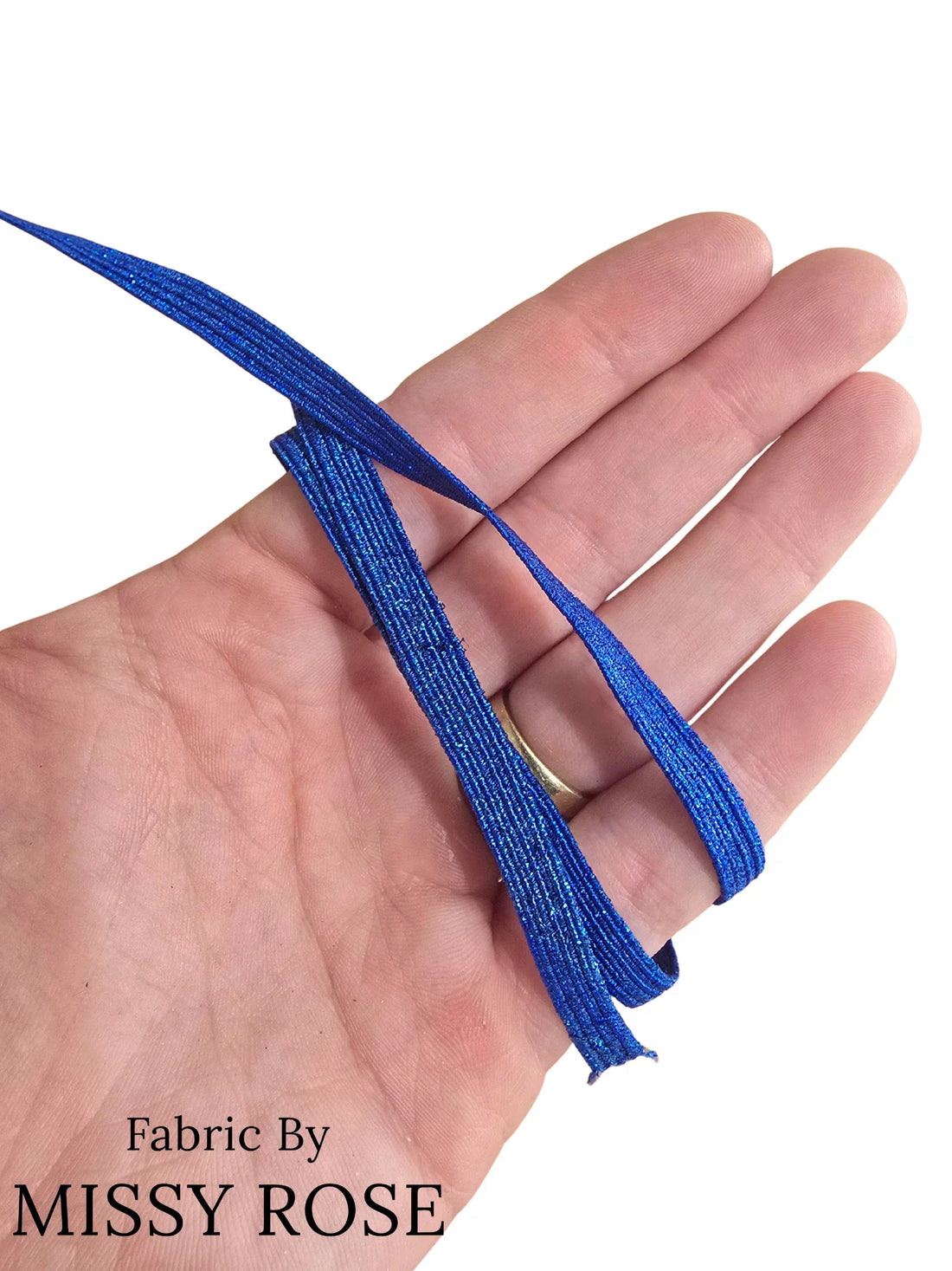6mm Braided Glitter Elastic Blue Glitter fabric – Australian custom printed fabric pre-order | Fabric by Missy Rose