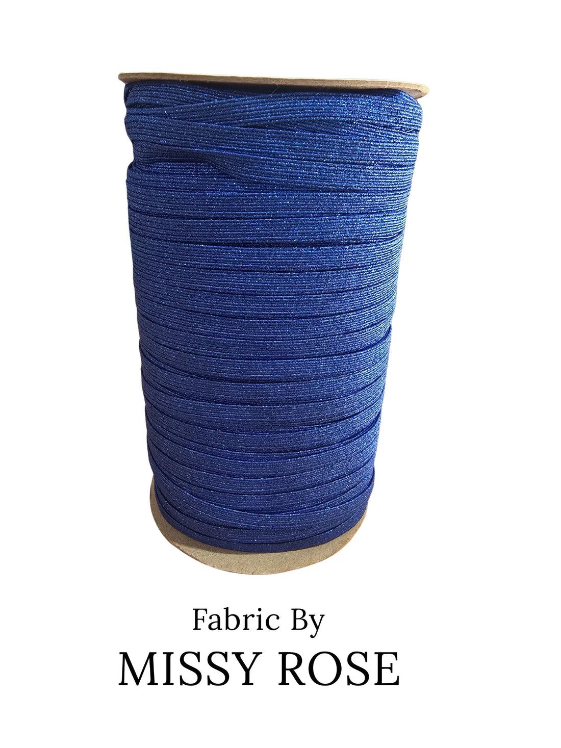 6mm Braided Glitter Elastic Blue Glitter fabric – premium custom printed fabric for sewing | Fabric by Missy Rose