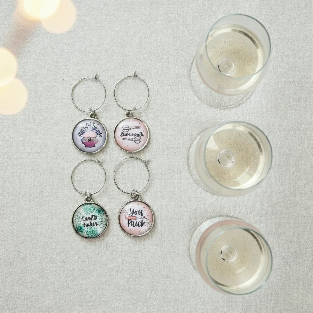 Wine or Coffee Charms Swear Word fabric – made-to-order custom fabric by the metre | Fabric by Missy Rose