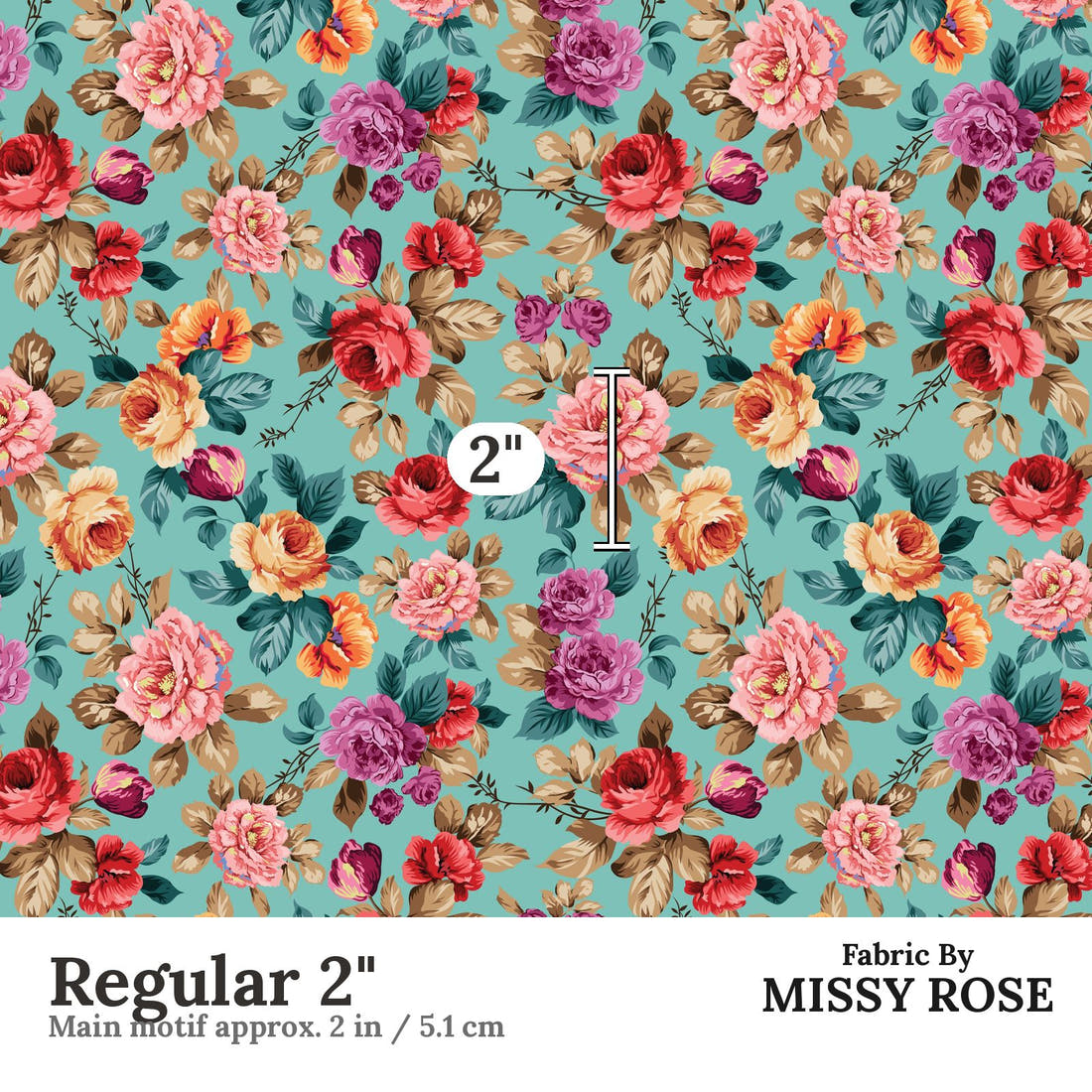 Countdown Collection 251 Regular 2 inch print scale guide | Fabric by Missy Rose