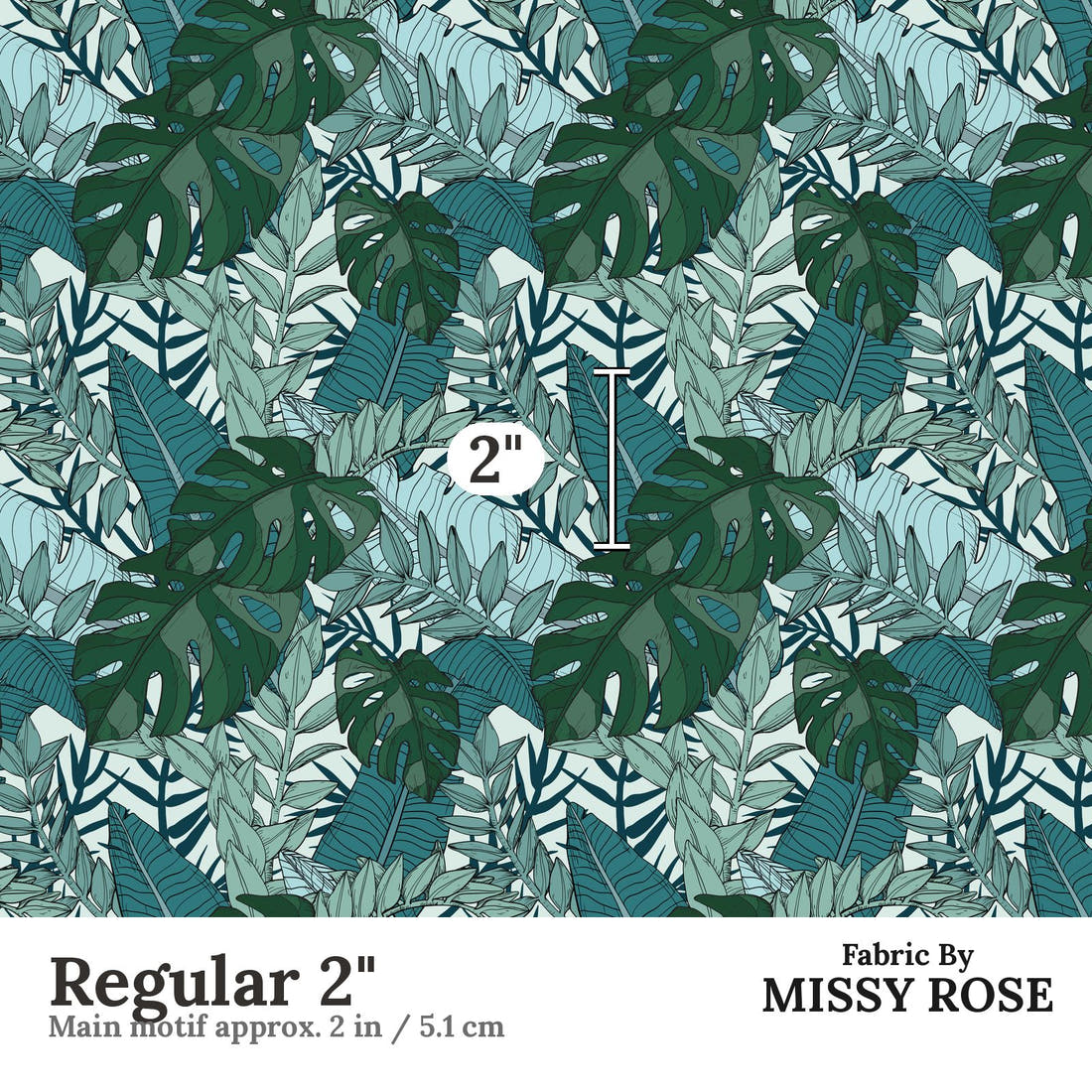 Countdown Collection 253 Regular 2 inch print scale guide | Fabric by Missy Rose
