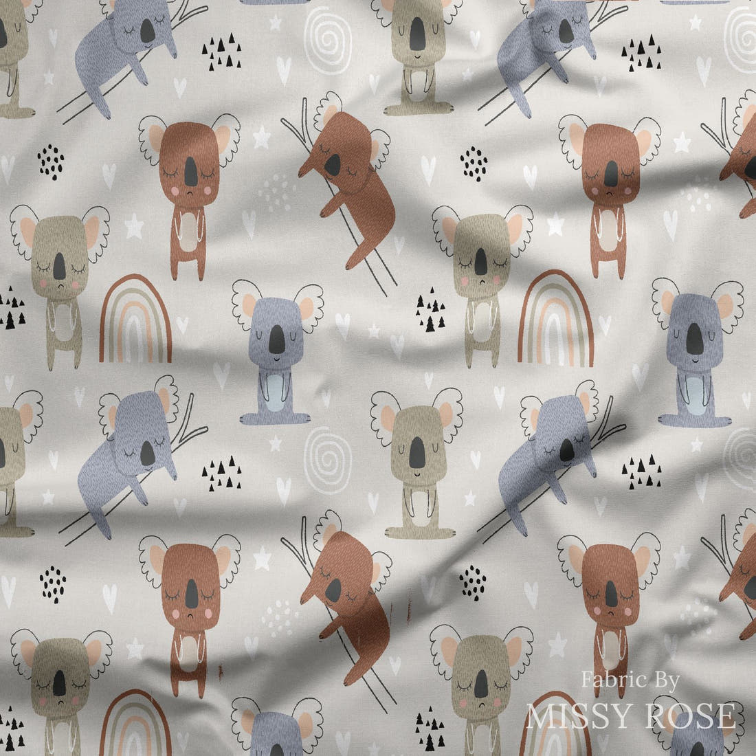 Countdown Collection 254 draped fabric mockup - custom printed fabric by the metre | Fabric by Missy Rose
