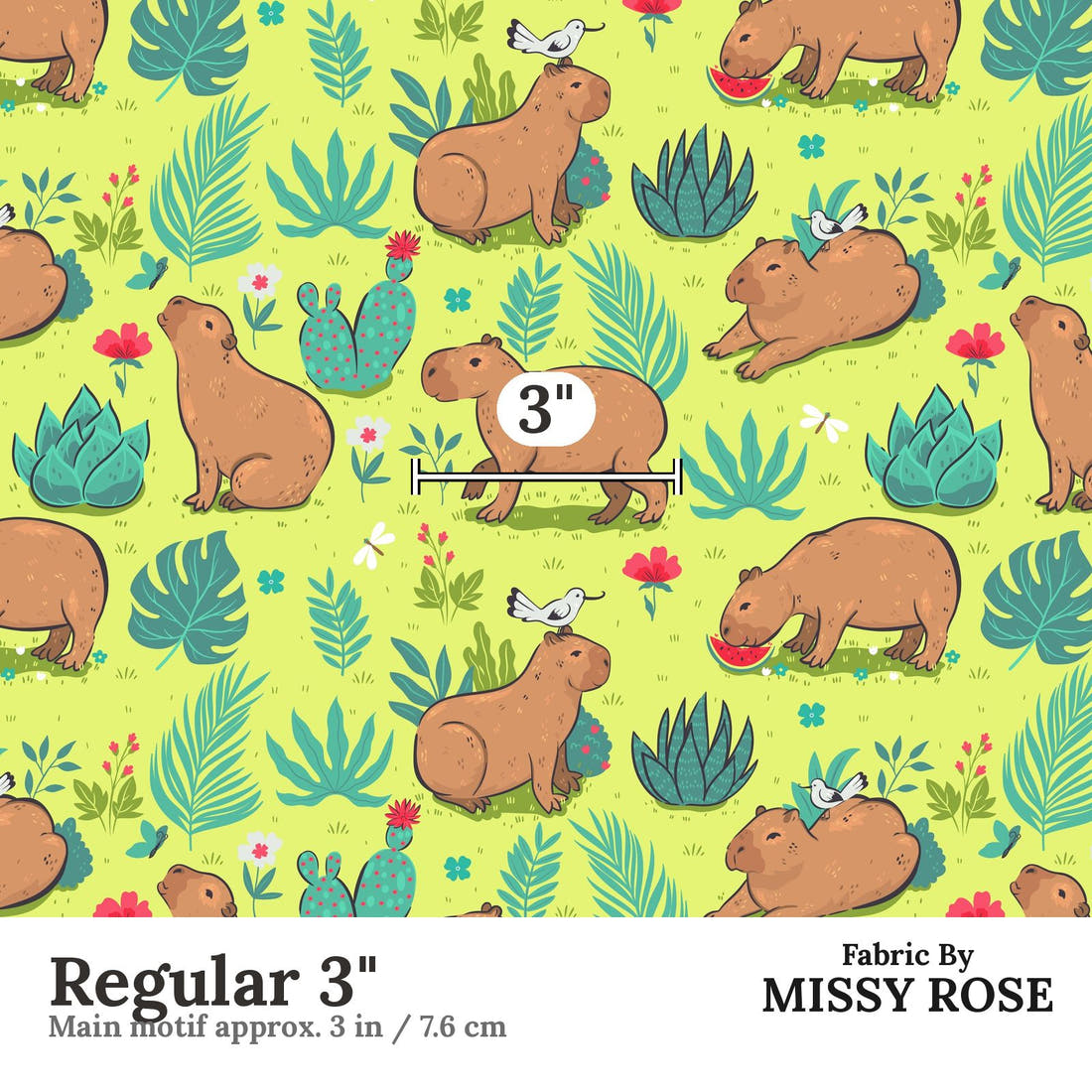 Countdown Collection 255 Regular 3 inch print scale guide | Fabric by Missy Rose