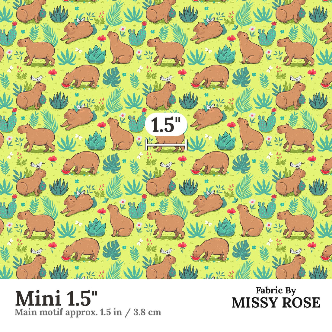Countdown Collection 255 Mini 1.5 inch print scale guide | Fabric by Missy Rose