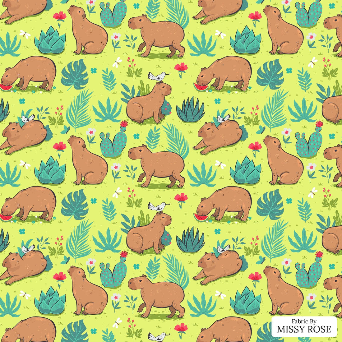 Countdown Collection 255 - flat view of the print, zoom in for detail | Fabric by Missy Rose