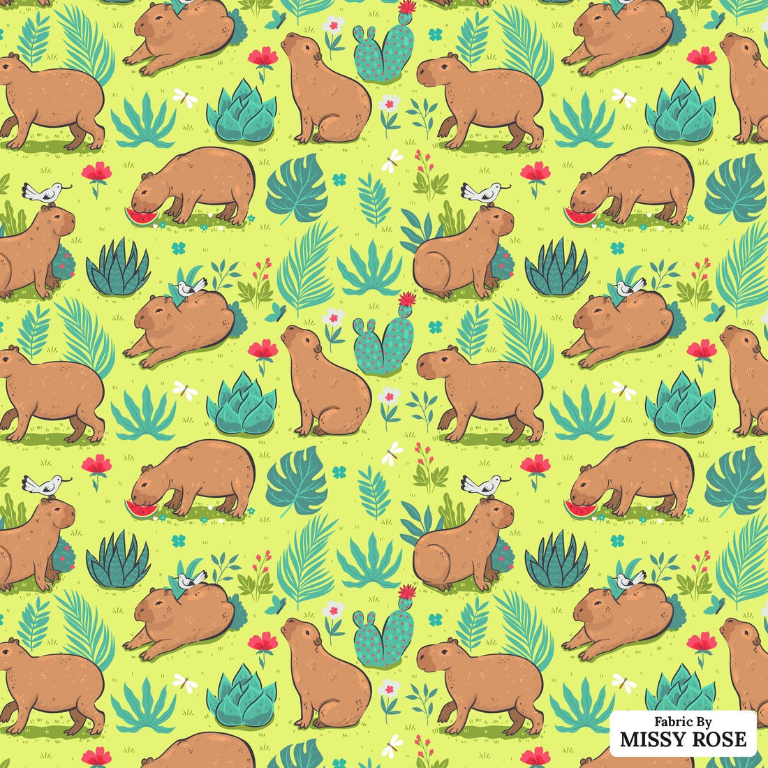 Countdown Collection 255 - flat view of the print, zoom in for detail | Fabric by Missy Rose