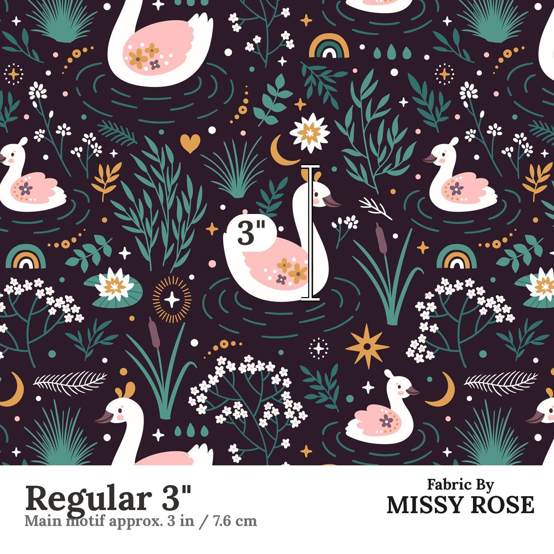 Countdown Collection 256 Regular 3 inch print scale guide | Fabric by Missy Rose