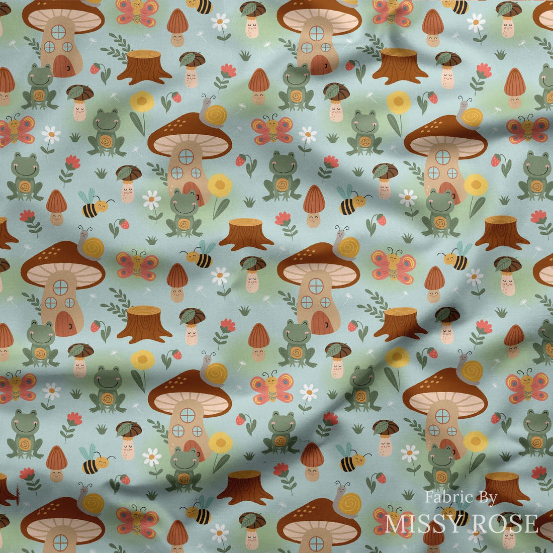 Countdown Collection 257 draped fabric mockup - custom printed fabric by the metre | Fabric by Missy Rose