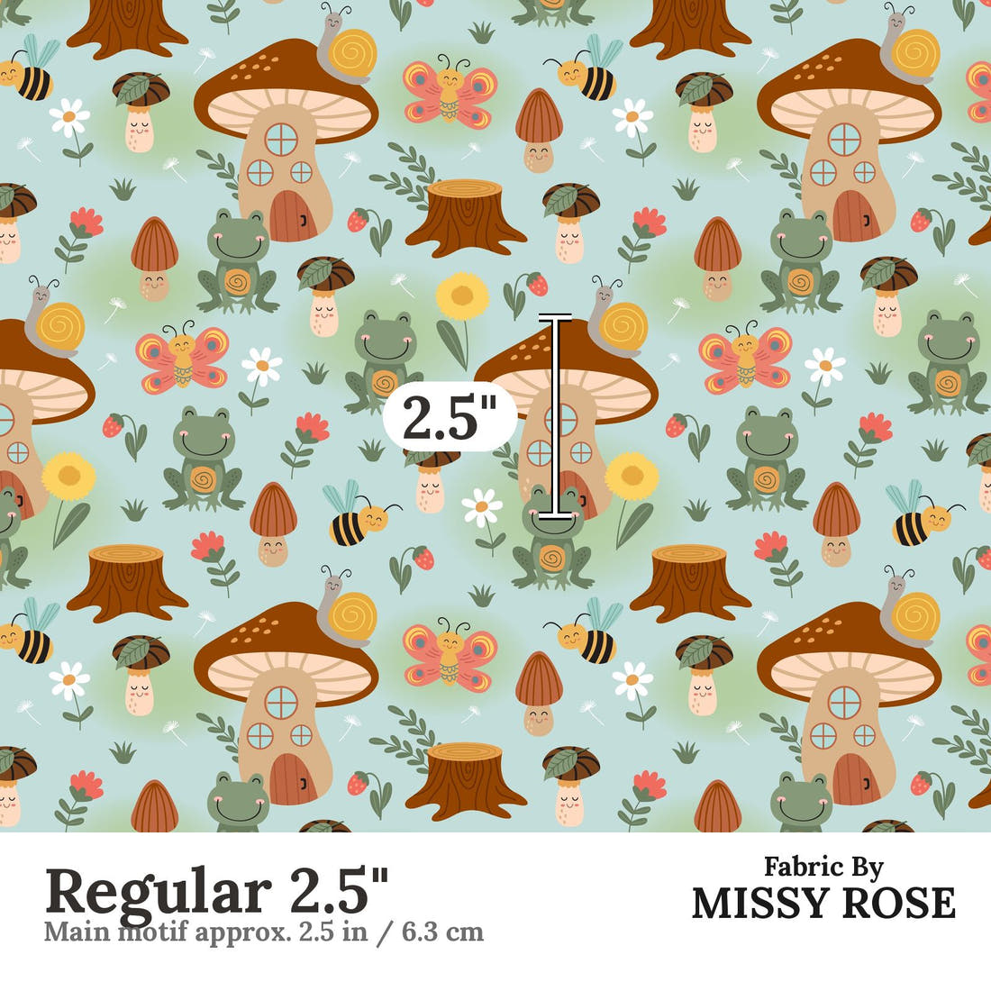 Countdown Collection 257 Regular 2.5 inch print scale guide | Fabric by Missy Rose