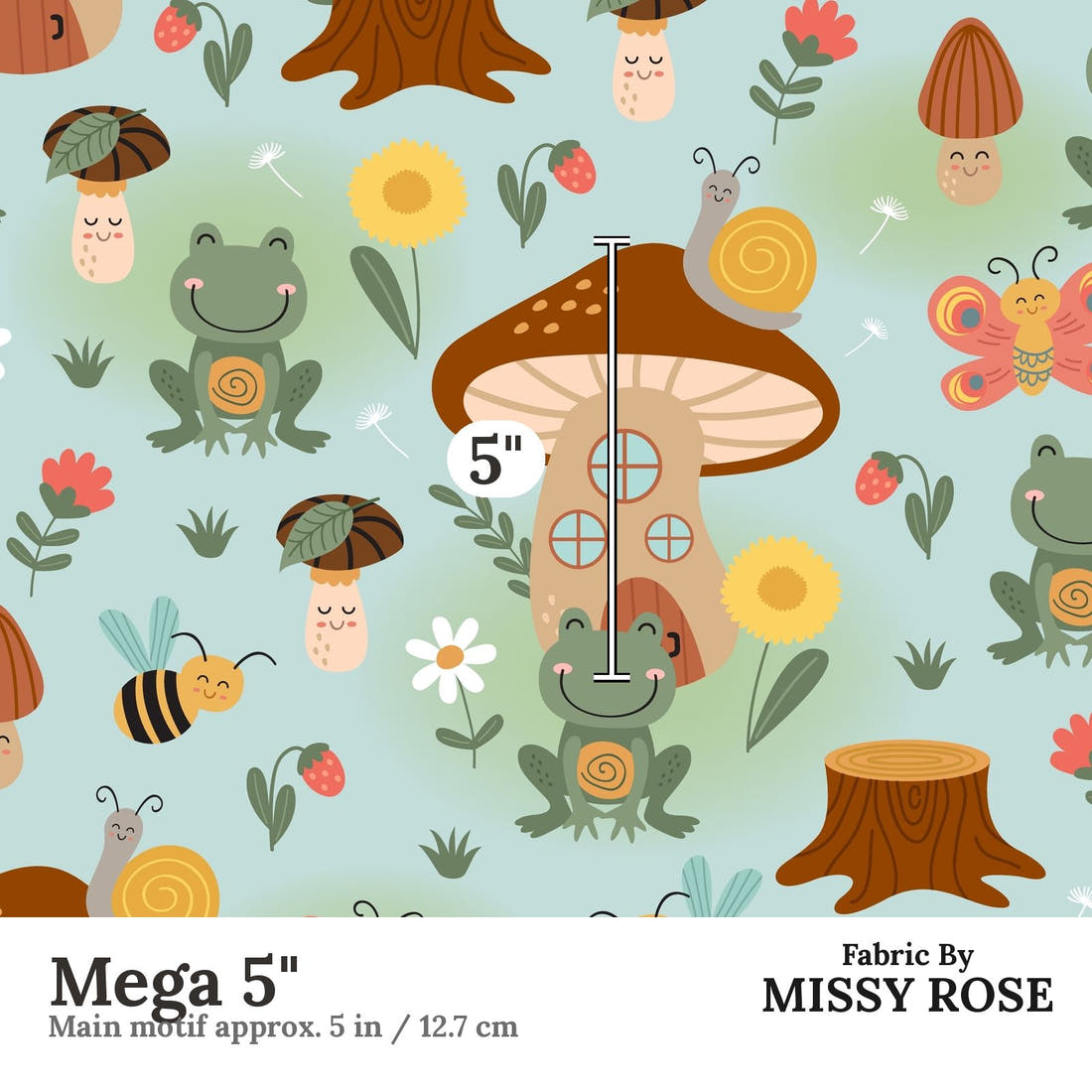 Countdown Collection 257 Mega 5 inch print scale guide | Fabric by Missy Rose