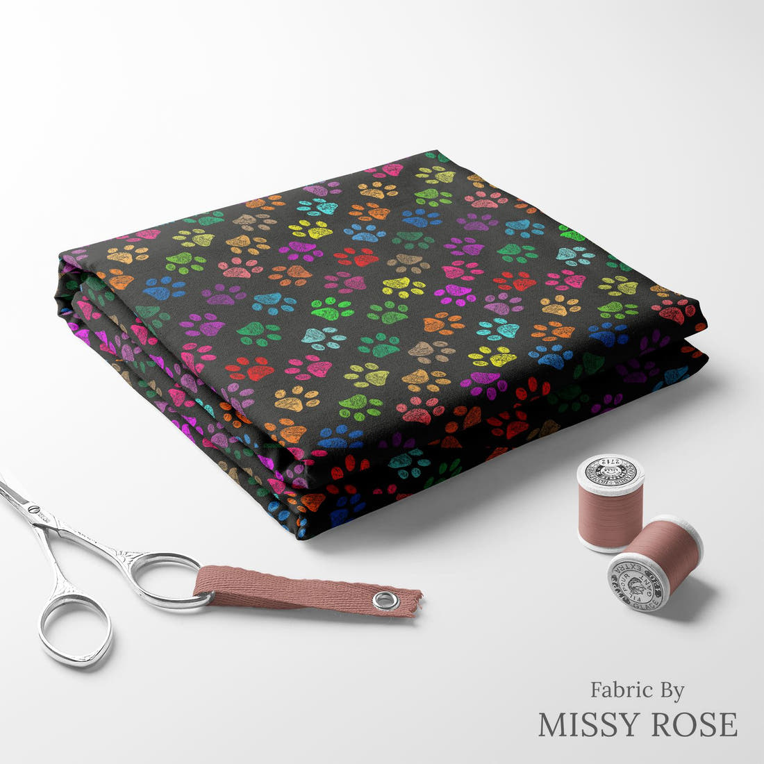 Countdown Collection 258 folded fabric stack with matching thread - pre-order fabric Australia | Fabric by Missy Rose