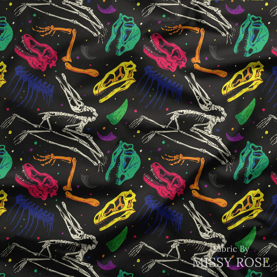 Countdown Collection 259 draped fabric mockup - custom printed fabric by the metre | Fabric by Missy Rose