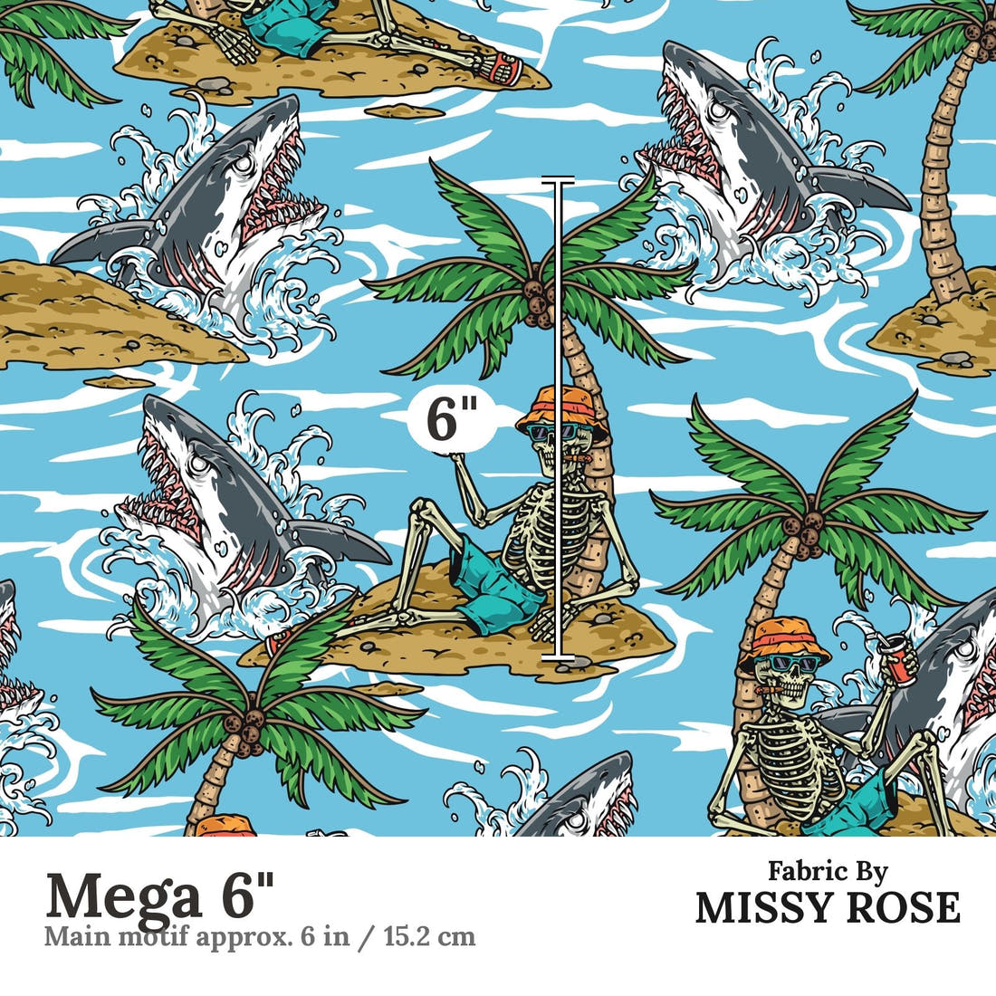 Countdown Collection 260 Mega 6 inch print scale guide | Fabric by Missy Rose