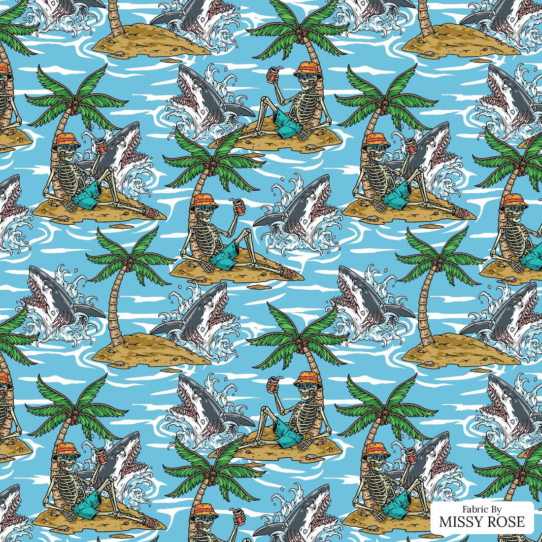 Countdown Collection 260 - flat view of the print, zoom in for detail | Fabric by Missy Rose