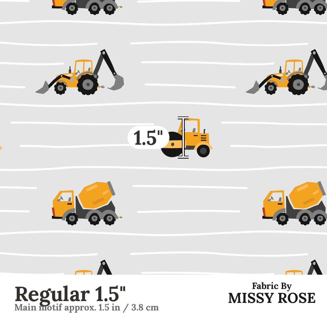 Countdown Collection 261 Regular 1.5 inch print scale guide | Fabric by Missy Rose