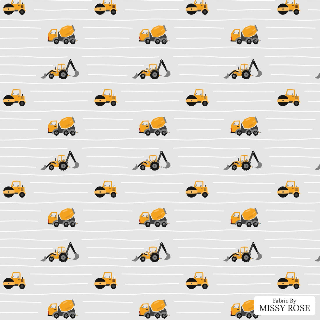 Countdown Collection 261 - flat view of the print, zoom in for detail | Fabric by Missy Rose