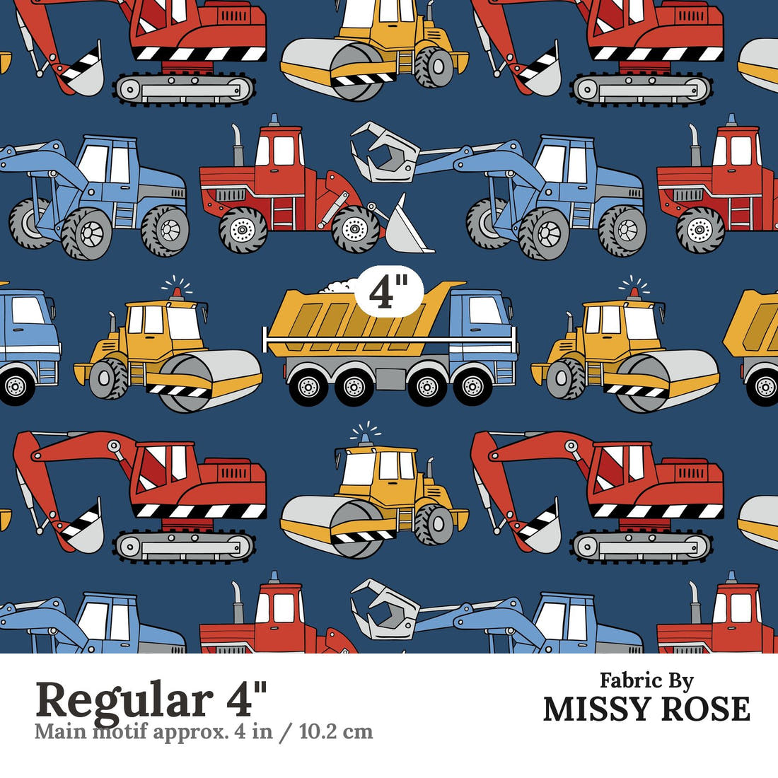Countdown Collection 262 Regular 4 inch print scale guide | Fabric by Missy Rose