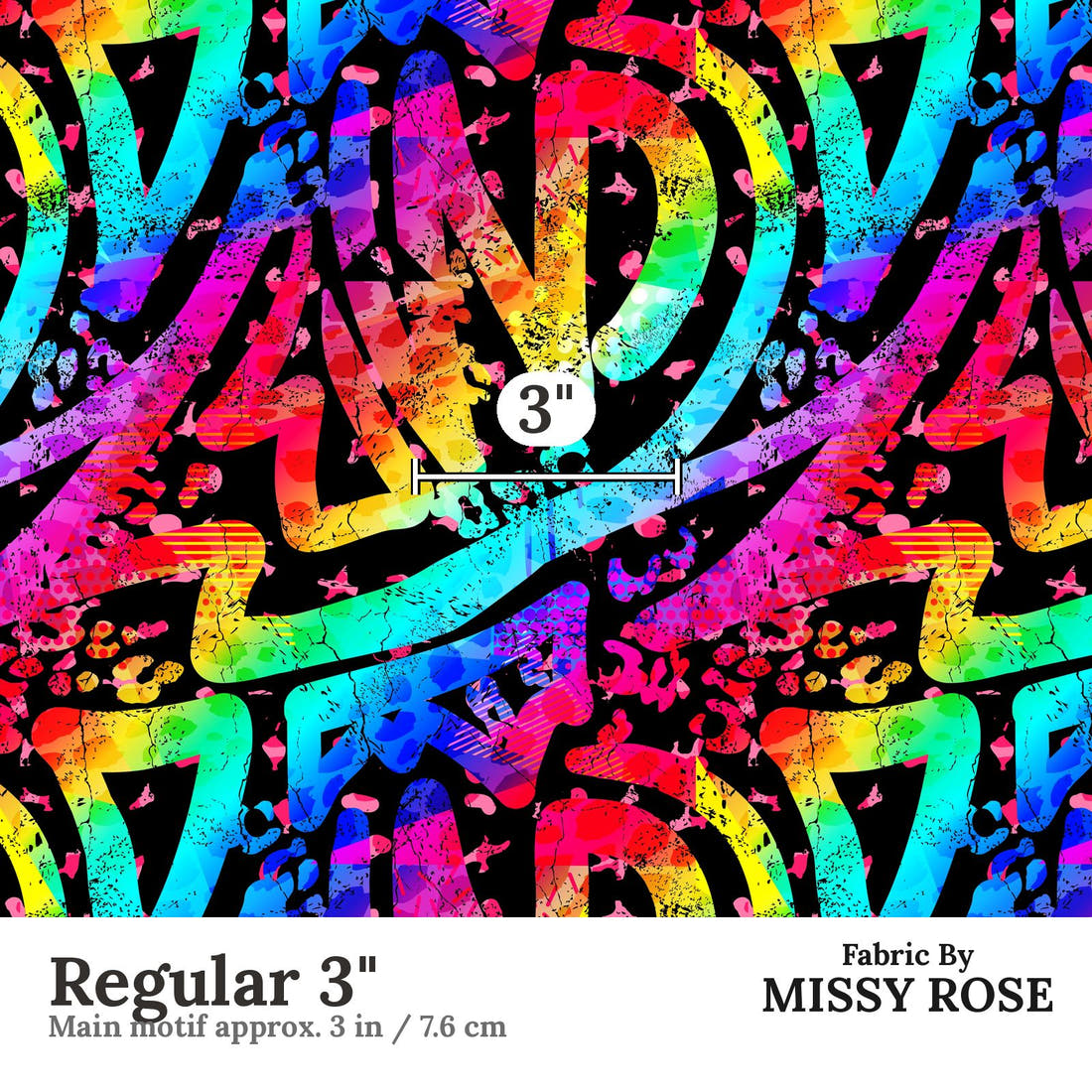 Countdown Collection 264 Regular 3 inch print scale guide | Fabric by Missy Rose