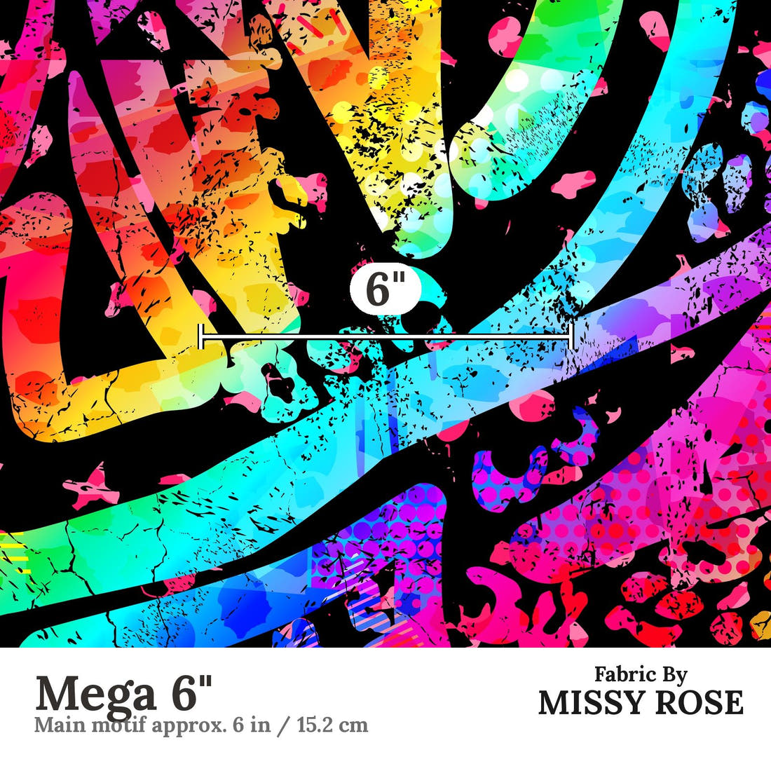 Countdown Collection 264 Mega 6 inch print scale guide | Fabric by Missy Rose