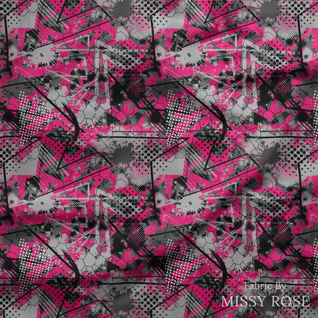 Countdown Collection 265 draped fabric mockup - custom printed fabric by the metre | Fabric by Missy Rose