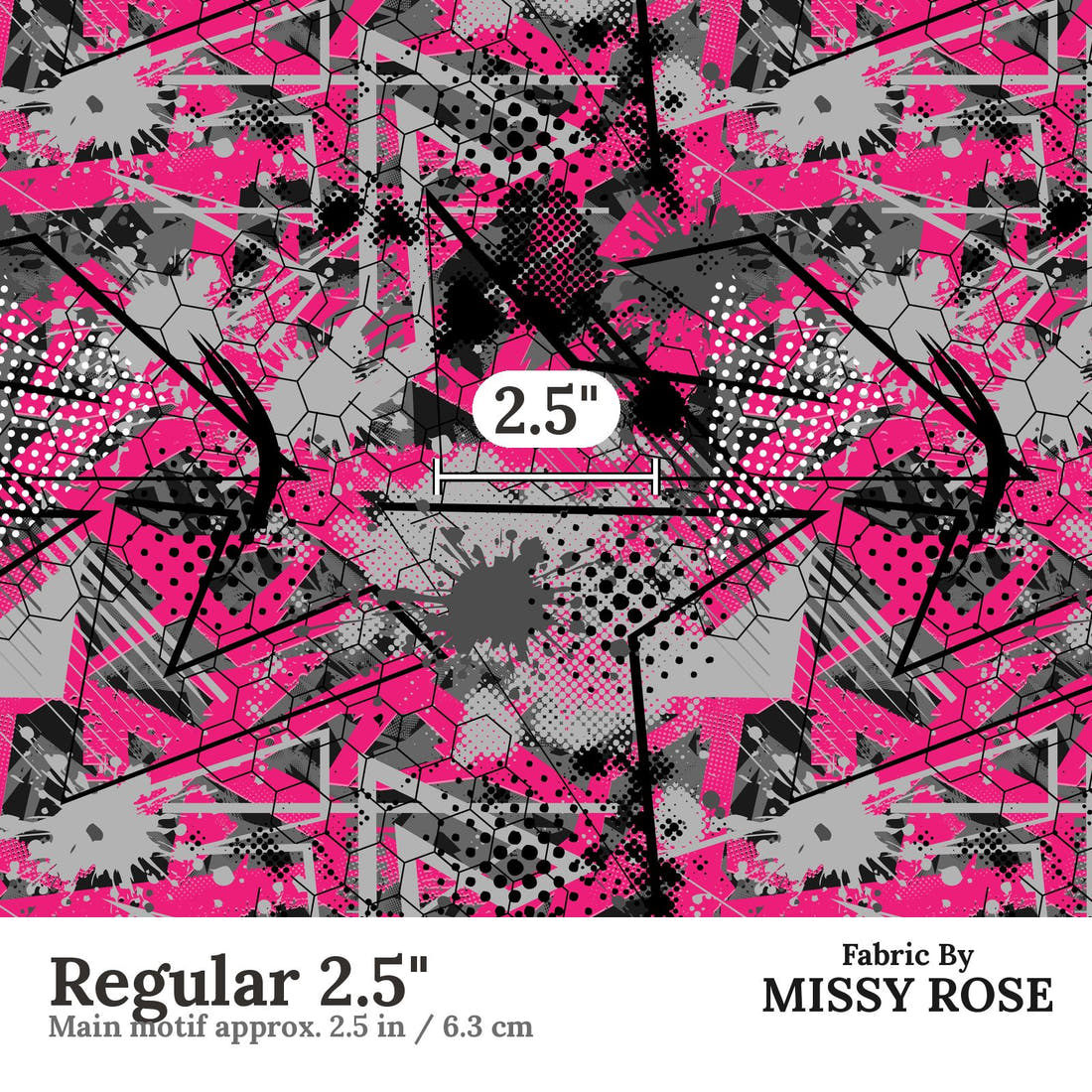 Countdown Collection 265 Regular 2.5 inch print scale guide | Fabric by Missy Rose