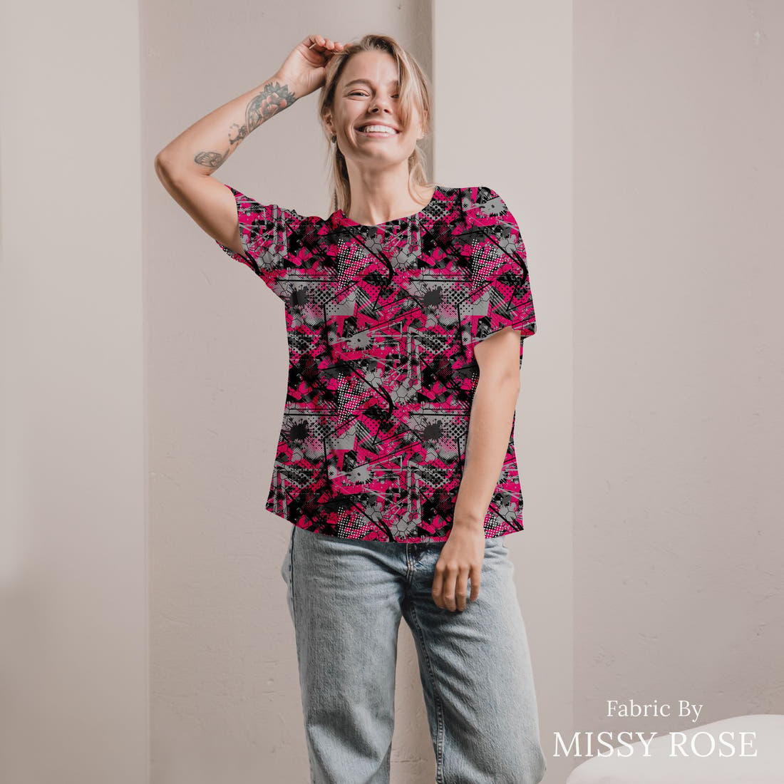 Countdown Collection 265 sewn into an all-over print shirt - see how the print looks made up | Fabric by Missy Rose