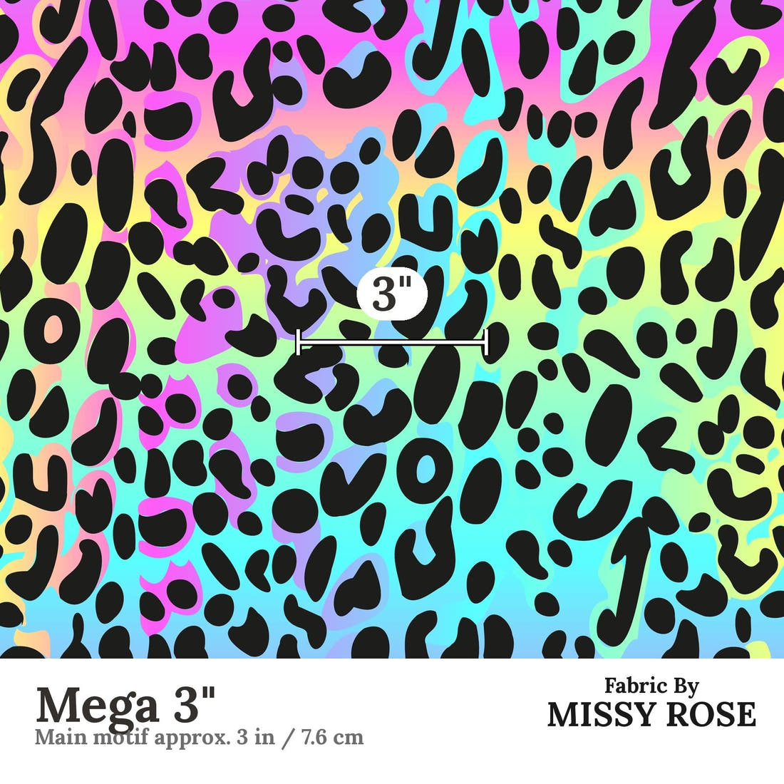 Countdown Collection 266 Mega 3 inch print scale guide | Fabric by Missy Rose