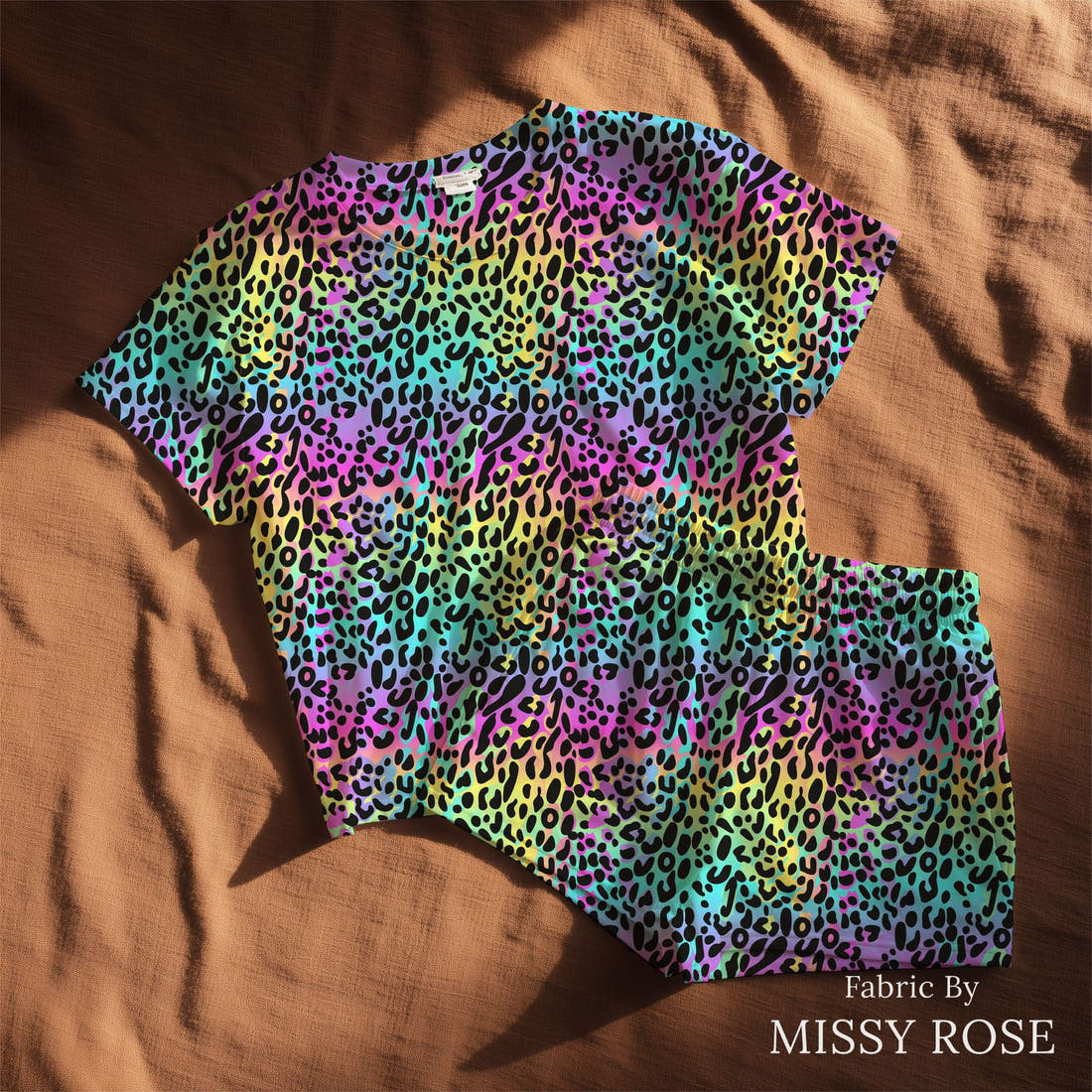 Countdown Collection 266 sewn into a lounge set - see how the print looks made up | Fabric by Missy Rose