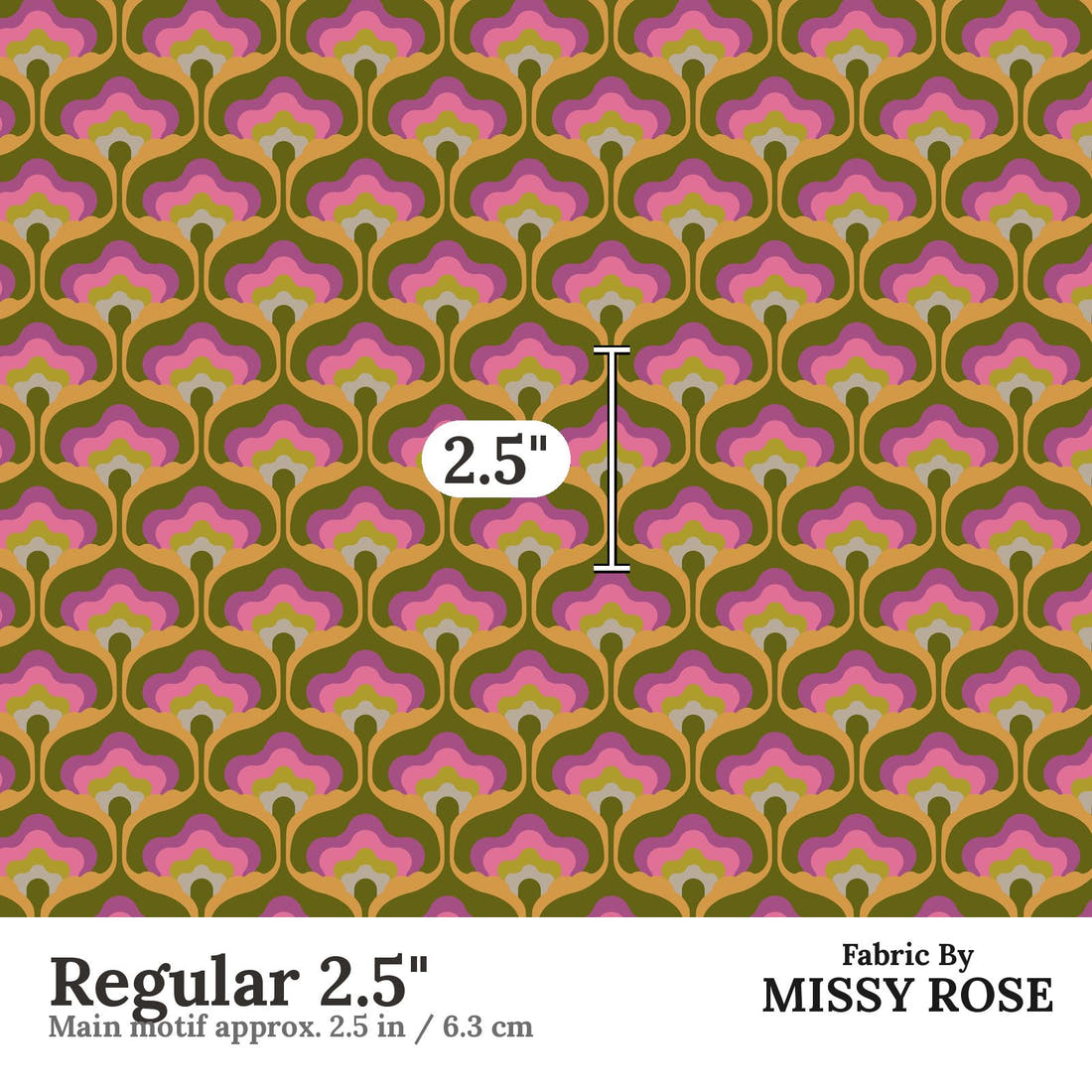 Countdown Collection 267 Regular 2.5 inch print scale guide | Fabric by Missy Rose