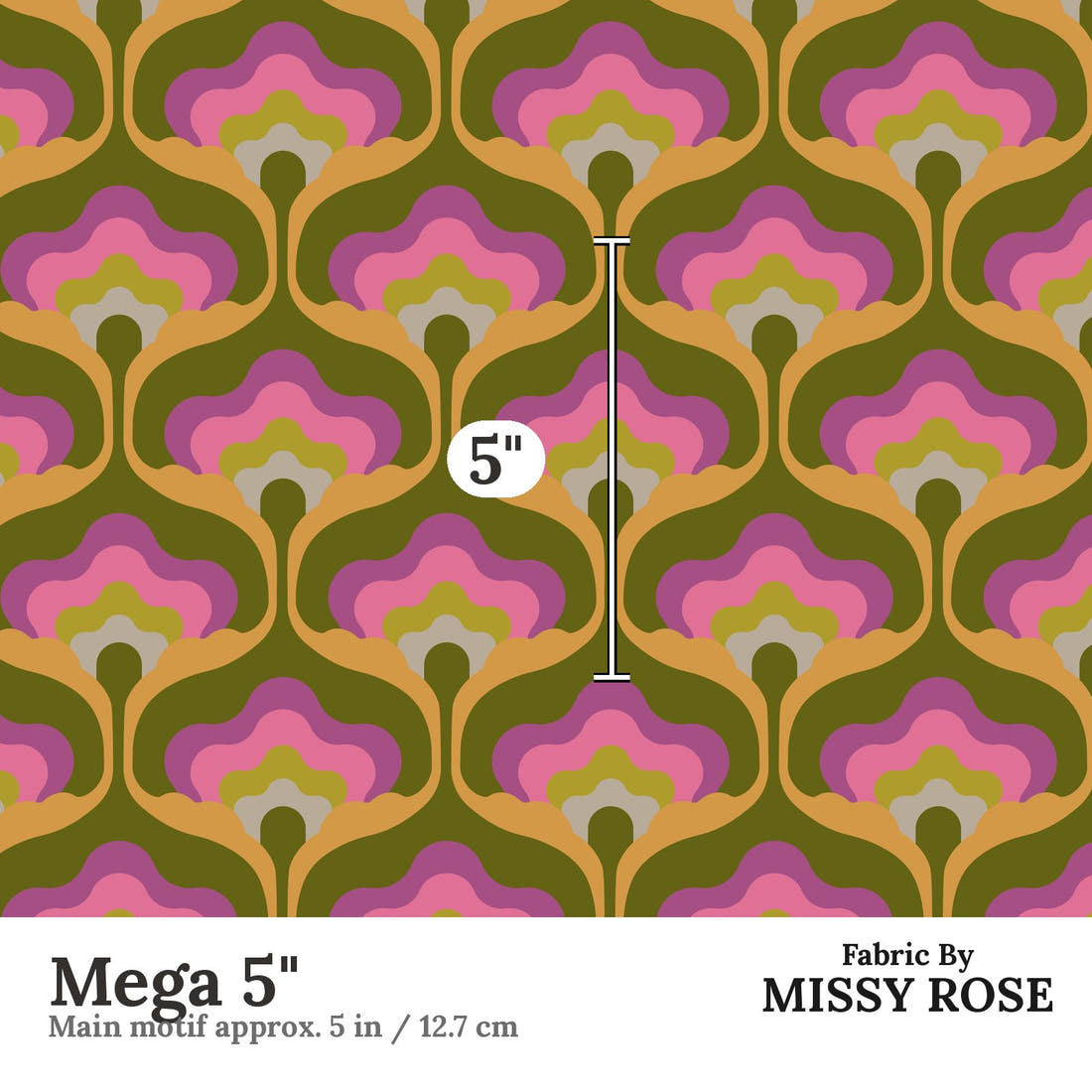 Countdown Collection 267 Mega 5 inch print scale guide | Fabric by Missy Rose