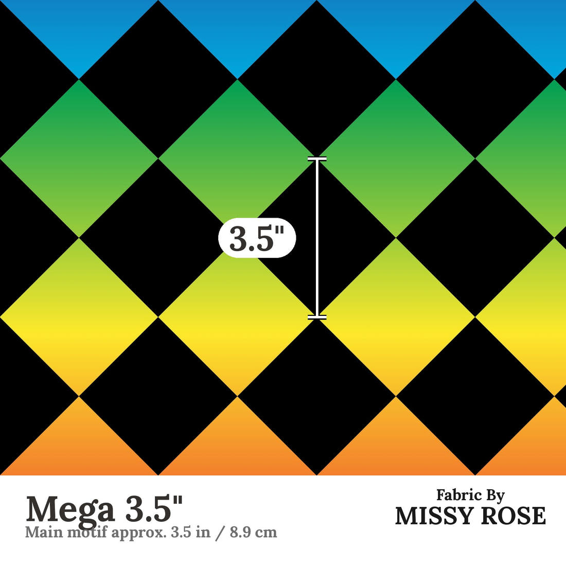 Countdown Collection 268 Mega 3.5 inch print scale guide | Fabric by Missy Rose