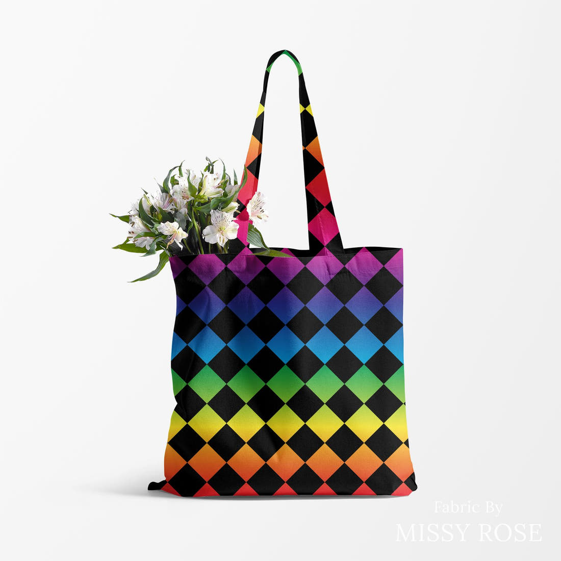 Countdown Collection 268 made up as a tote bag - see how the print looks made up | Fabric by Missy Rose