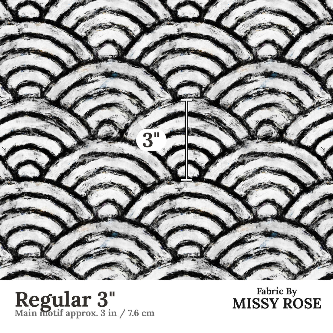 Countdown Collection 269 Regular 3 inch print scale guide | Fabric by Missy Rose