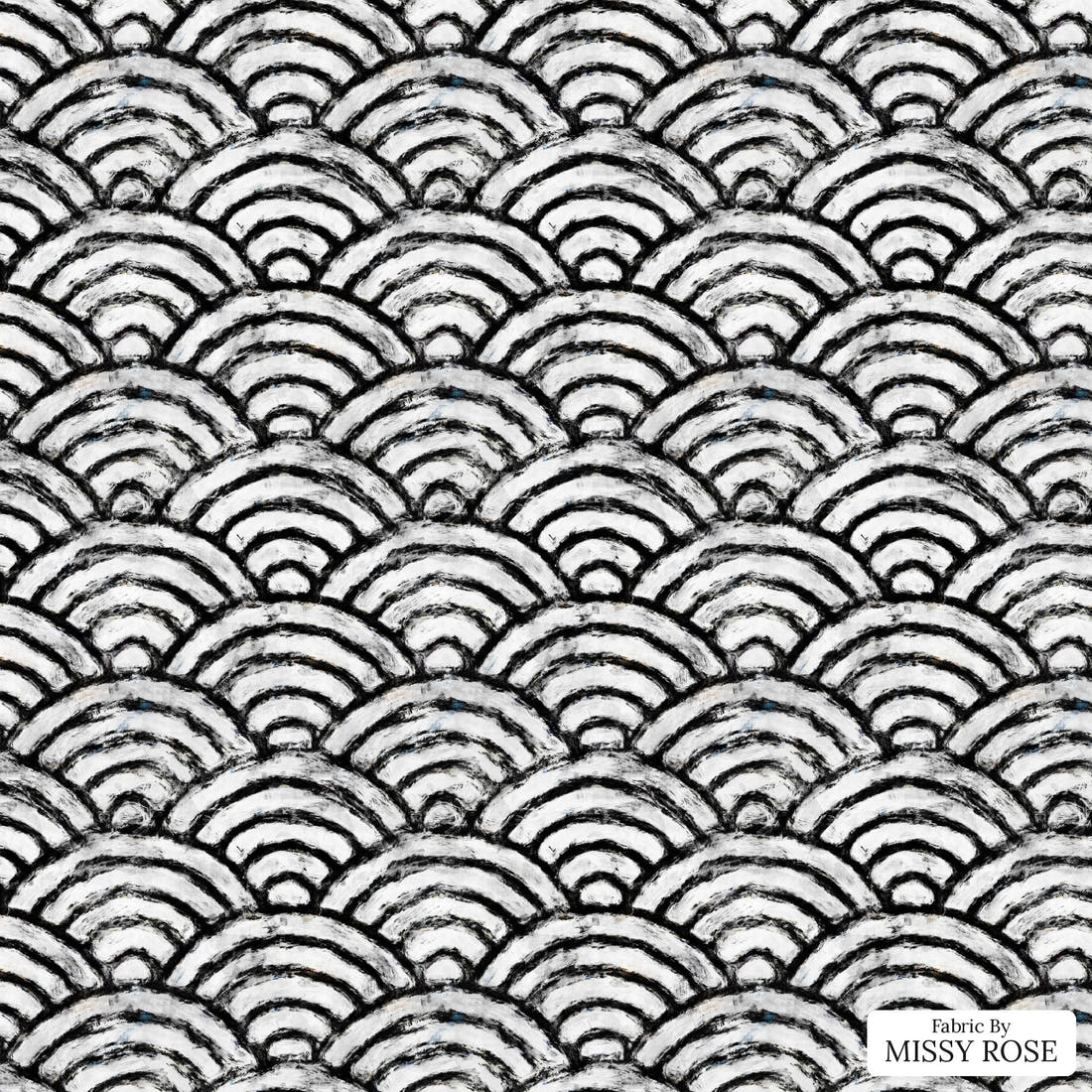 Countdown Collection 269 - flat view of the print, zoom in for detail | Fabric by Missy Rose