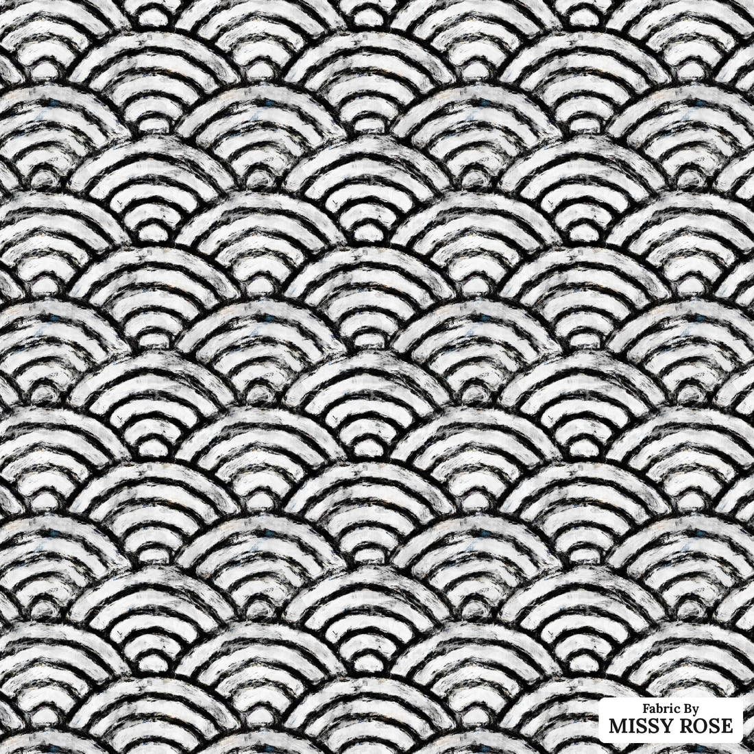Countdown Collection 269 - flat view of the print, zoom in for detail | Fabric by Missy Rose