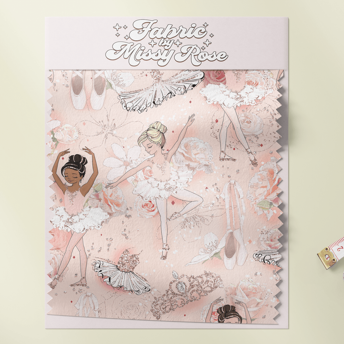 Design 970 Pink Ballerina Fabric – made-to-order custom fabric by the metre | Fabric by Missy Rose