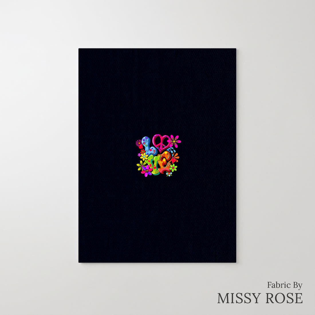 Design 1 Retro Panel – printed fabric panel with centred picture, custom printed to order | Fabric by Missy Rose